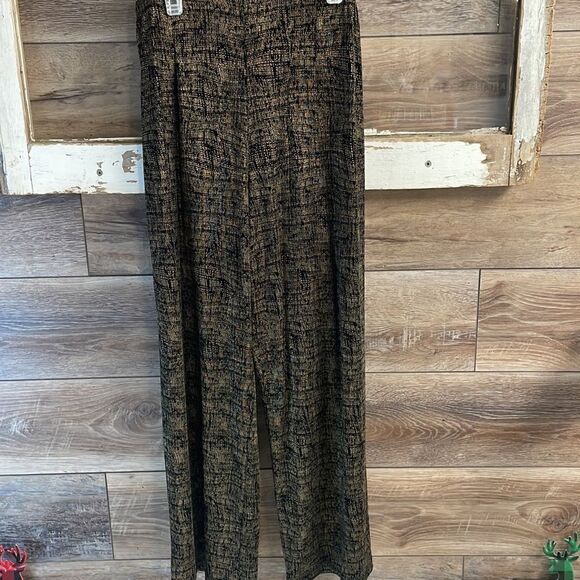Coldwater Creek Ladies Pants, Size Petite Large, Black and Gold - Picture 2 of 5